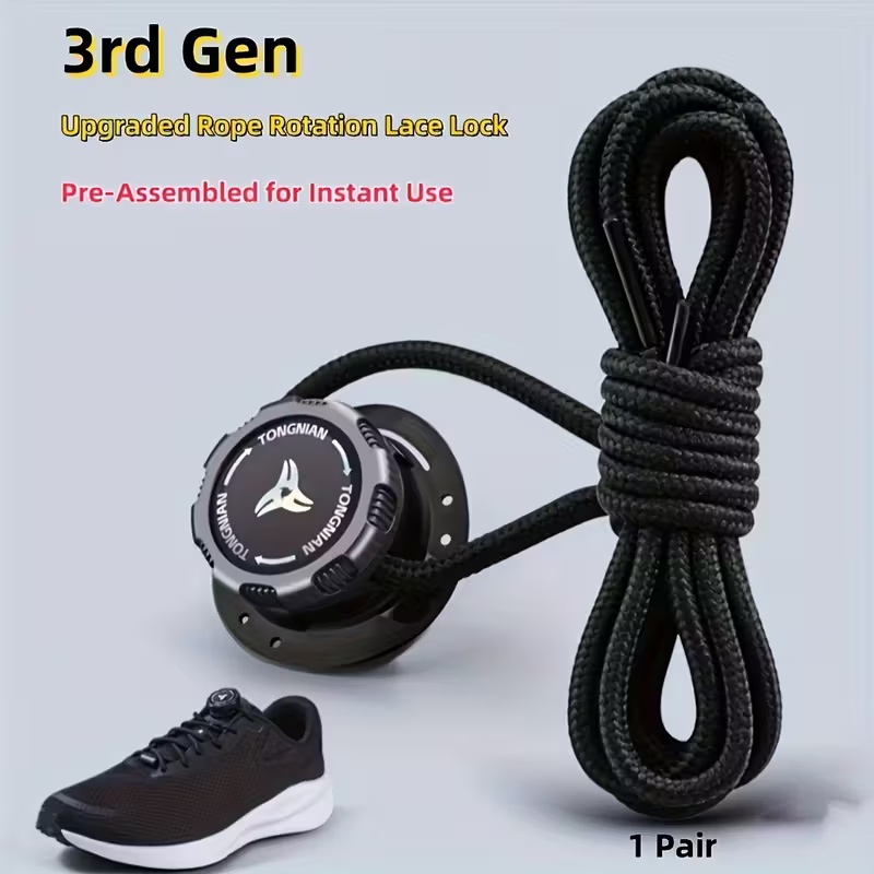 Sneaker Care Accessories - Lacci per Sneaker Casual Quick-Tie, Sistema